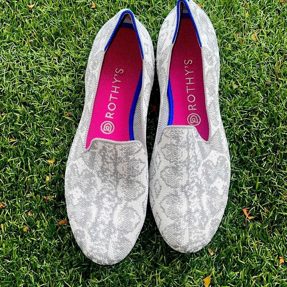 COPY - Rothys the loafer size 9 ivory gray snake woman flat shoes